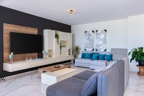 Apartment, 4 Bedrooms | Living area | Flat-screen TV - Apartment Mario (Medulin)