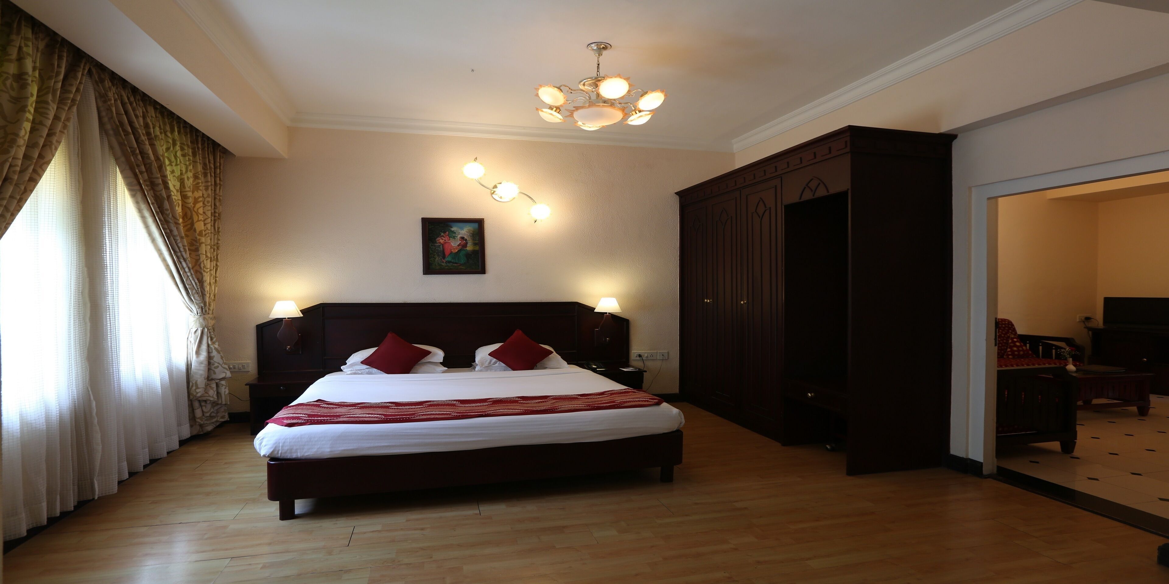 Desk, rollaway beds