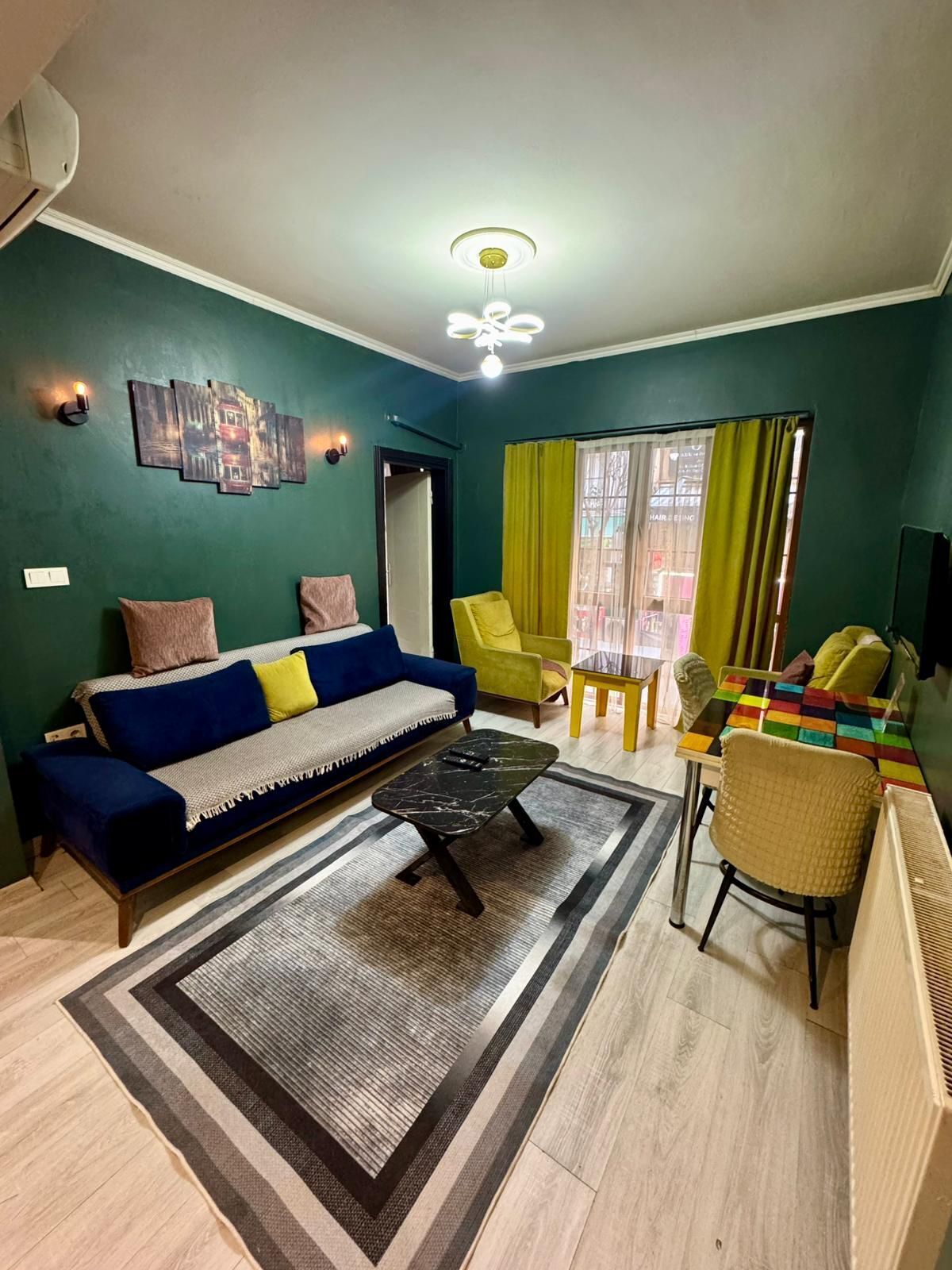 Family Apartment | Private kitchen | Fridge, oven, electric kettle, dining tables