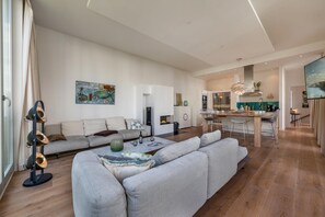 Fernseher, Kamin