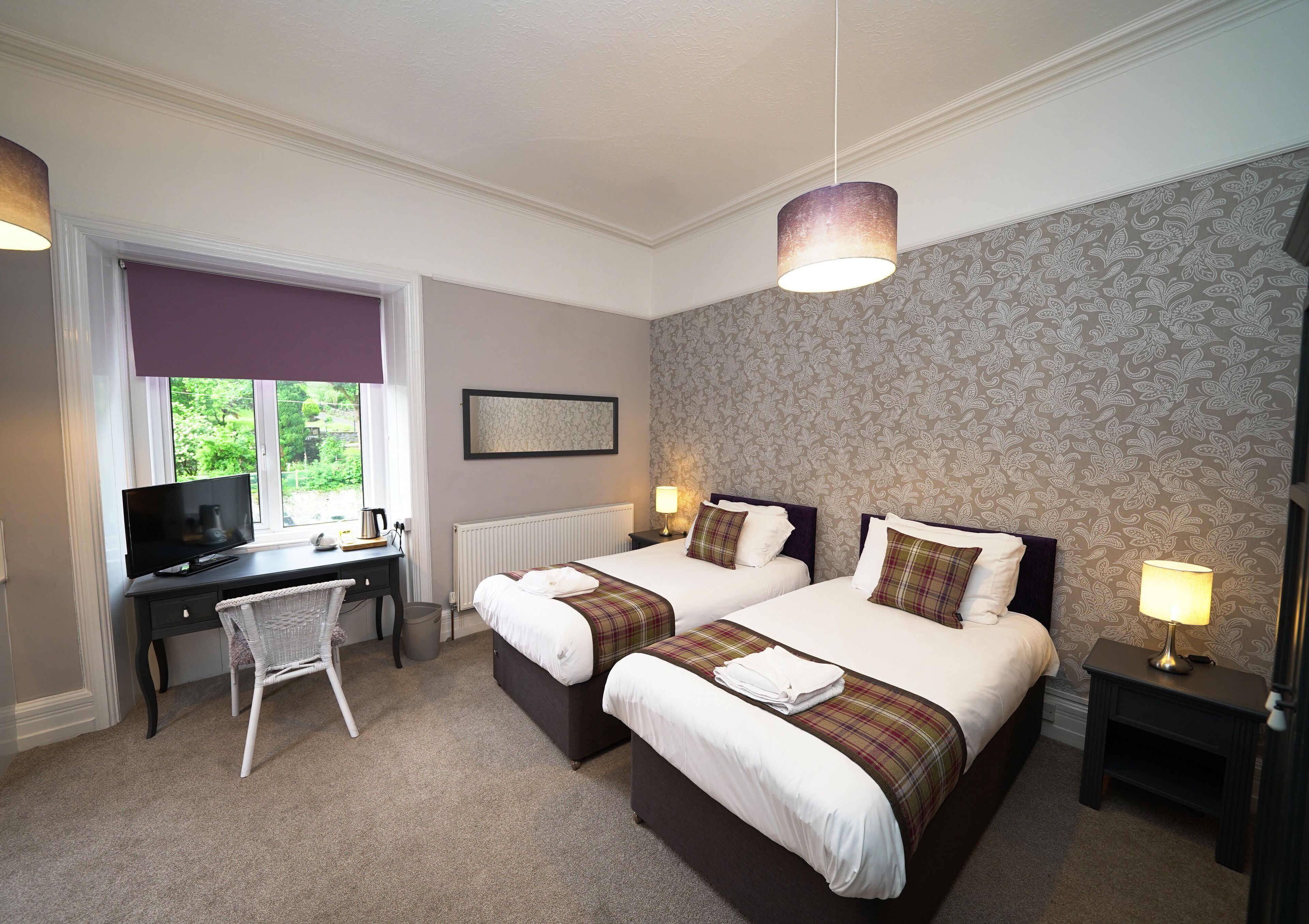 Premium bedding, individually decorated, individually furnished, desk