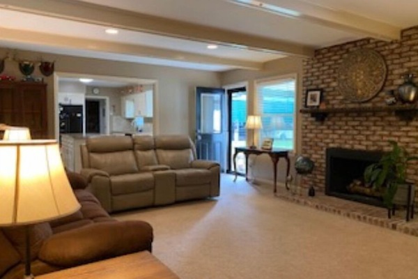 Télévision, cheminée, jeux vidéo, lecteur de DVD