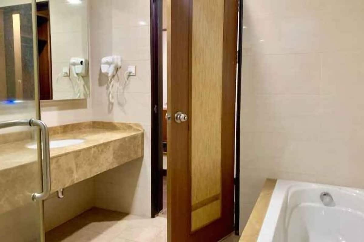 Bathroom | Hair dryer, bathrobes, bidet, towels