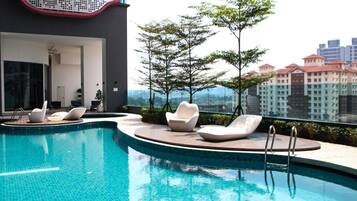 Indoor pool, outdoor pool
