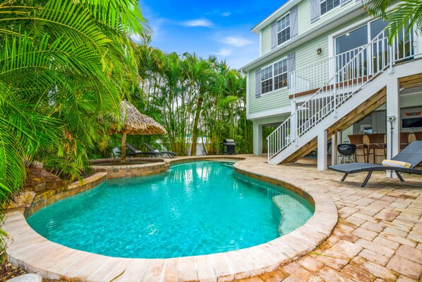 A heated pool