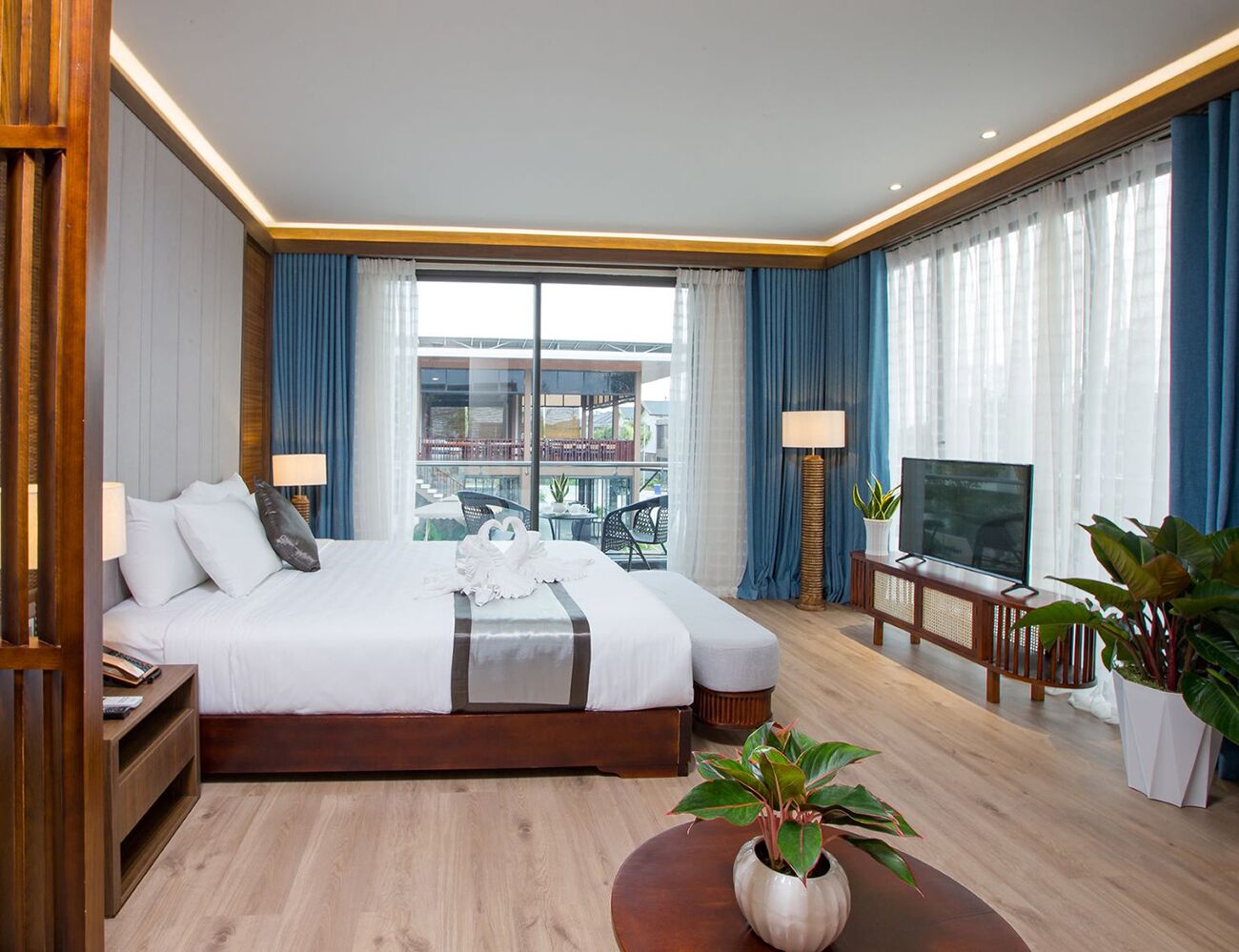 Chambre Deluxe Double ou avec lits jumeaux, balcon, vue mer