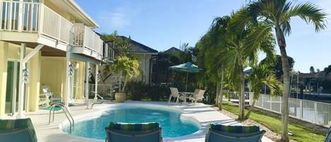 Outdoor pool, a heated pool