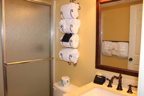 Shower, hair dryer