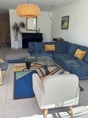 TV connectée, cheminée, lecteur de DVD, table de tennis de table