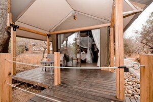 Luxury Tent, River View | Terrace/patio