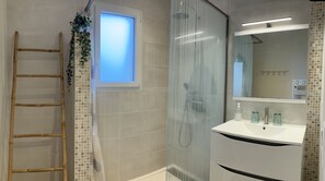 Shower, hair dryer