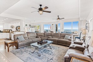 TV, video library, stereo - Sand Isle II A—Gulf-Front Luxury w/ Pool, Balcony, & Walkable Dining in Indian Rocks (Indian Rocks Beach)