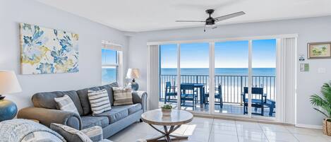 TV, DVD player, books, music library