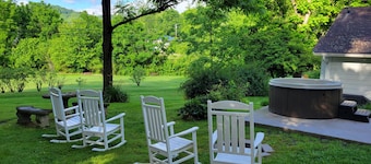 Asheville Cottage with Hot Tub - renovated, quiet, huge yard, mins to Asheville.