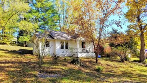 Exterior - Asheville Cottage with Hot Tub - renovated, quiet, huge yard, mins to Asheville. (Candler)