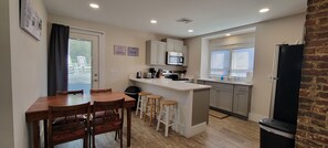 Fridge, microwave, oven, stovetop - Asheville Cottage with Hot Tub - renovated, quiet, huge yard, mins to Asheville. (Candler)