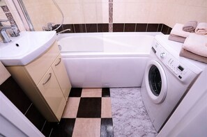 Hair dryer, towels