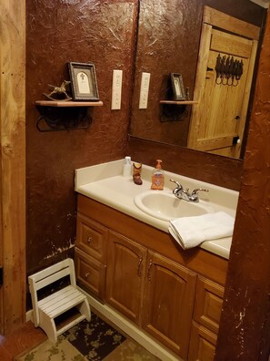 Comfort Studio | Bathroom | Hair dryer, towels, soap, toilet paper - Country Aire Bed & Breakfast (Rock Spring)