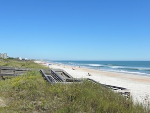 Enjoy a serene beach experience with access to the ocean and scenic boardwalks.