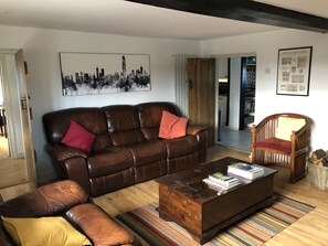 TV, fireplace - Delightful New Forest cottage with hot tub and direct forest access, sleeps 8 (fordingbridge)