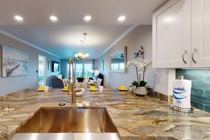 Interior - Stunning Decor, Outstanding Views, Private, On the Beach, Pool, Tennis, Hot Tub, Parking, & Gated. (Treasure Island)