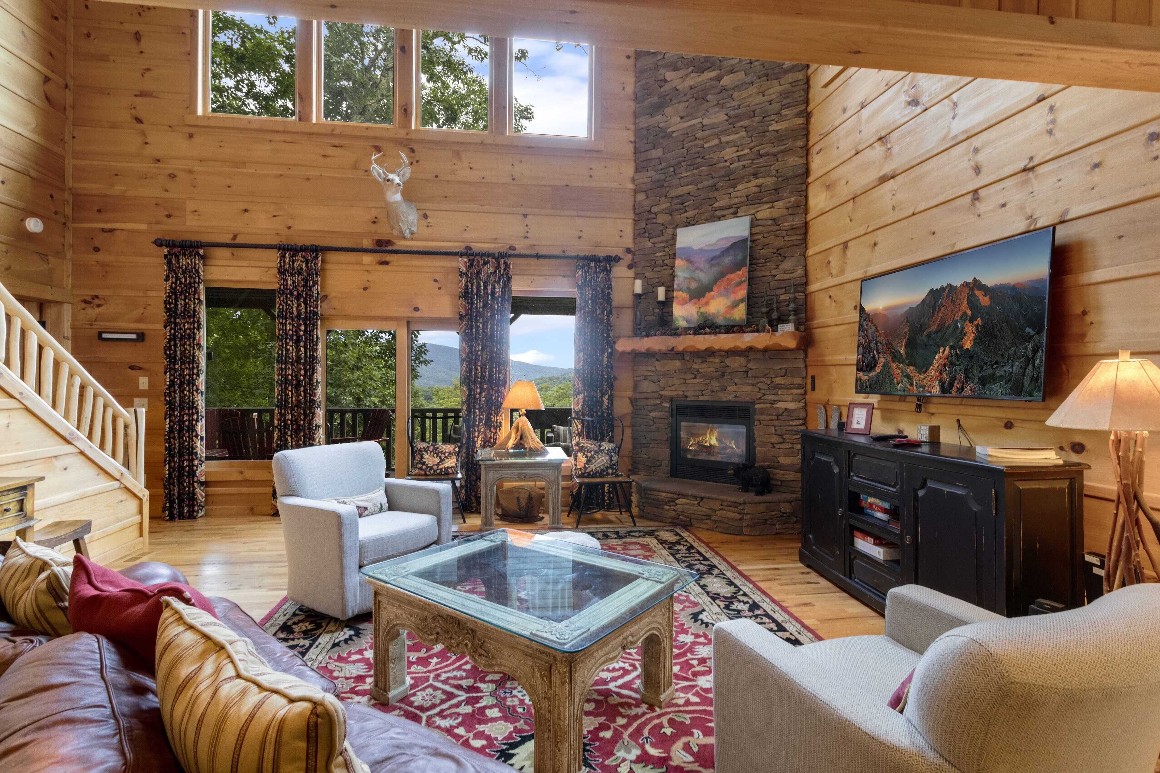 Log Home Near Skiing, Trails, & More