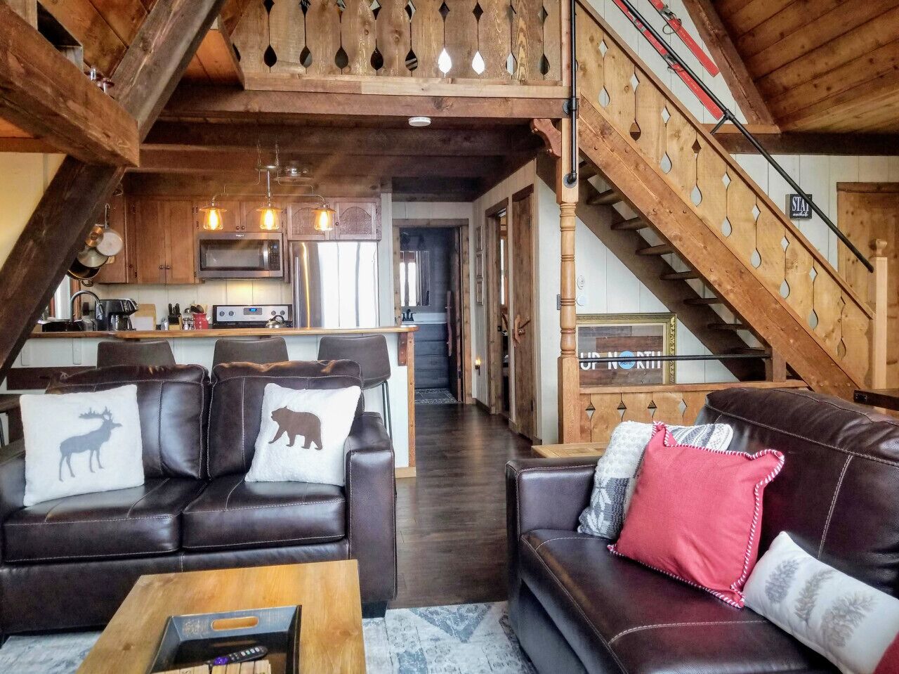 Smart TV, fireplace, video games, books