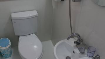 Casa móvil estándar | Baño | Ducha, artículos de higiene personal gratuitos y secador de pelo