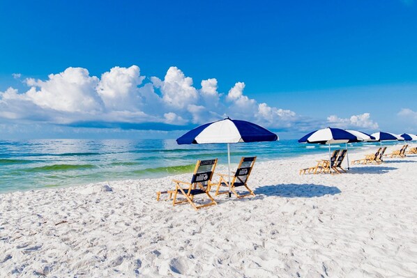 Aan het strand