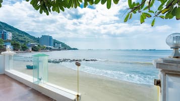 在海滩