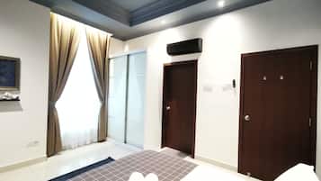 Individually furnished, blackout curtains, iron/ironing board