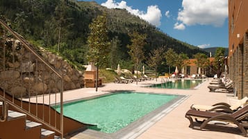 Indoor pool, outdoor pool
