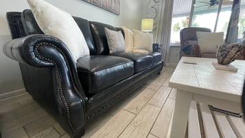 Smart TV, chimenea y libros