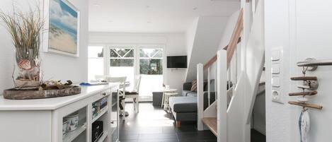 TV, DVD player, stereo