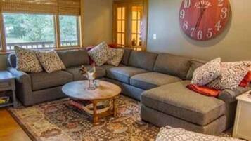 Smart TV, DVD player, books, video library