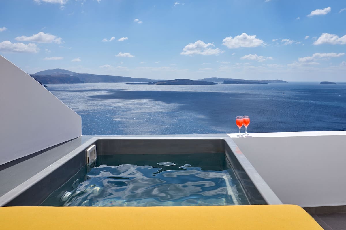 Honeymoon suite, bubbelbad | Uitzicht vanuit de kamer