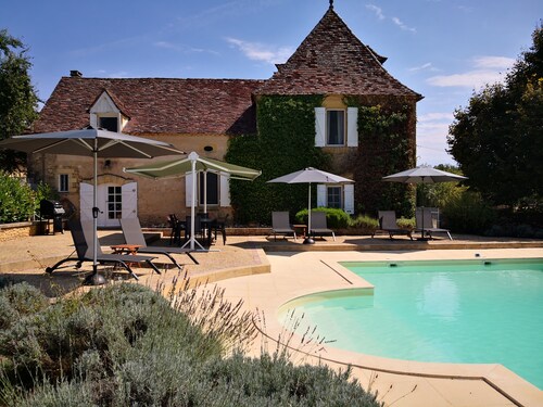 House and gite with heated private pool