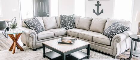 Smart TV, DVD player, video library, stereo