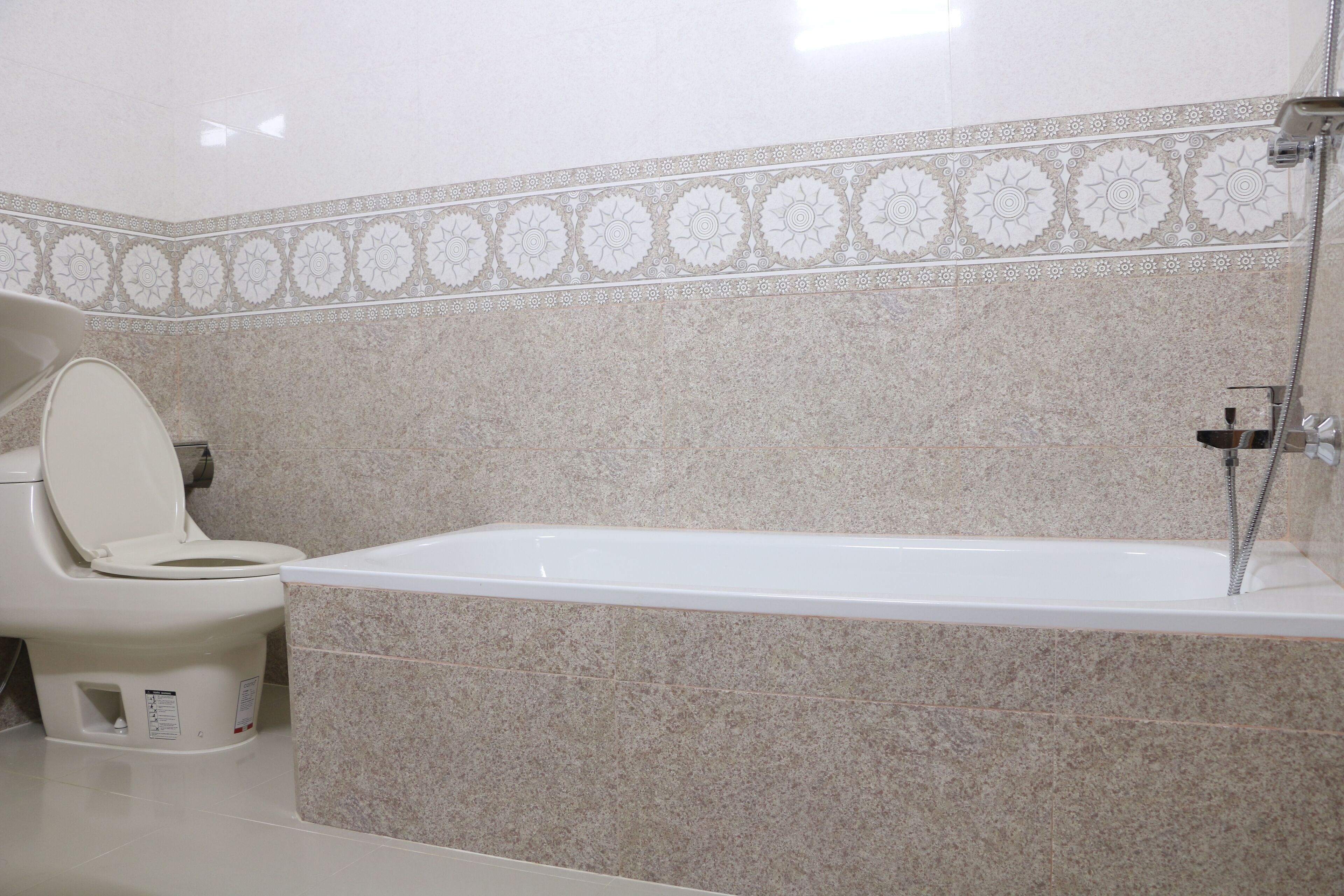 five bed room (family suite) | bathroom | free toiletries, towels, soap, shampoo