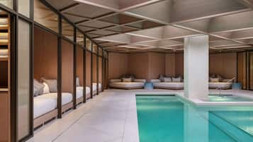 Indoor pool, free pool cabanas