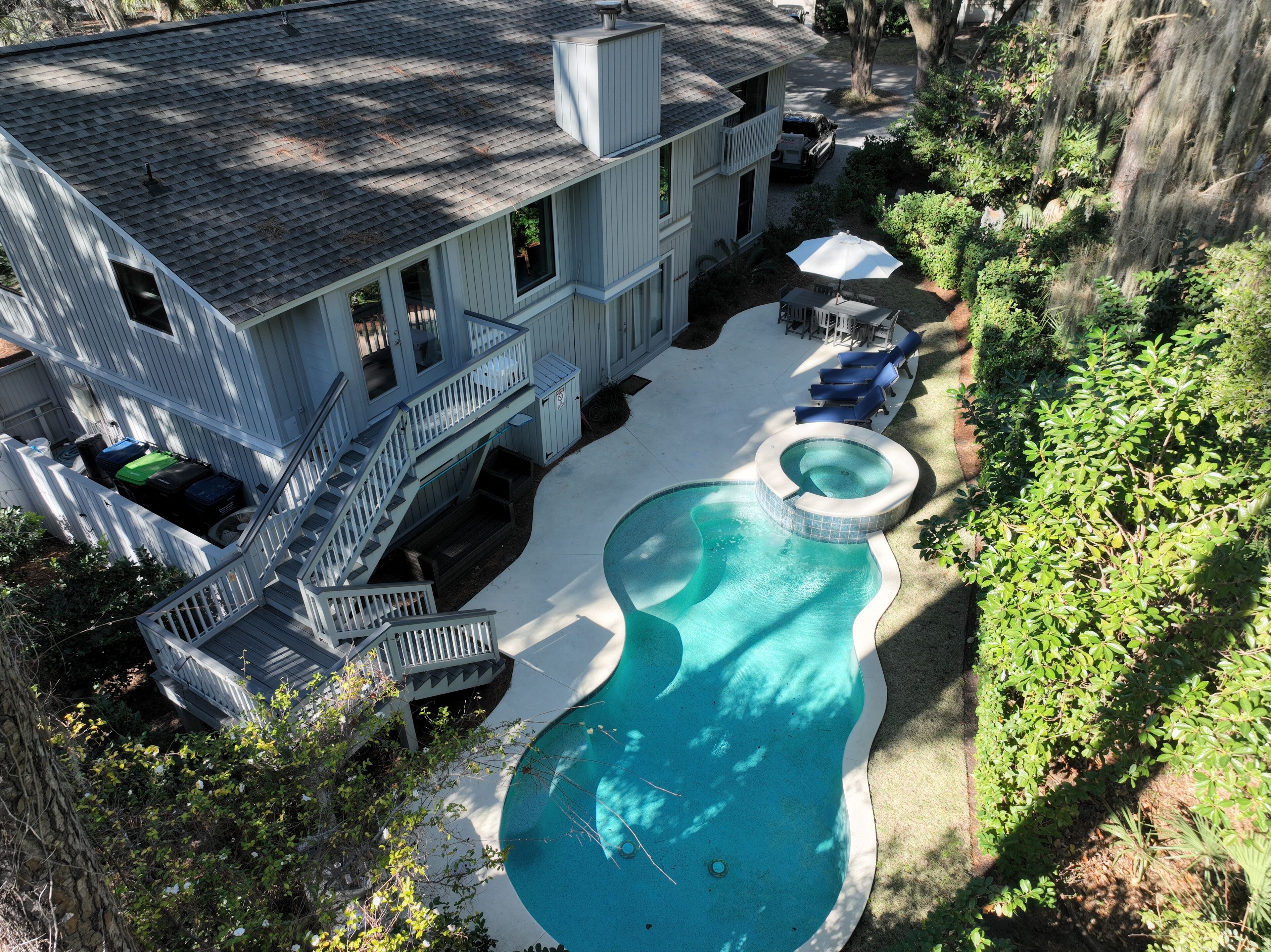 A heated pool