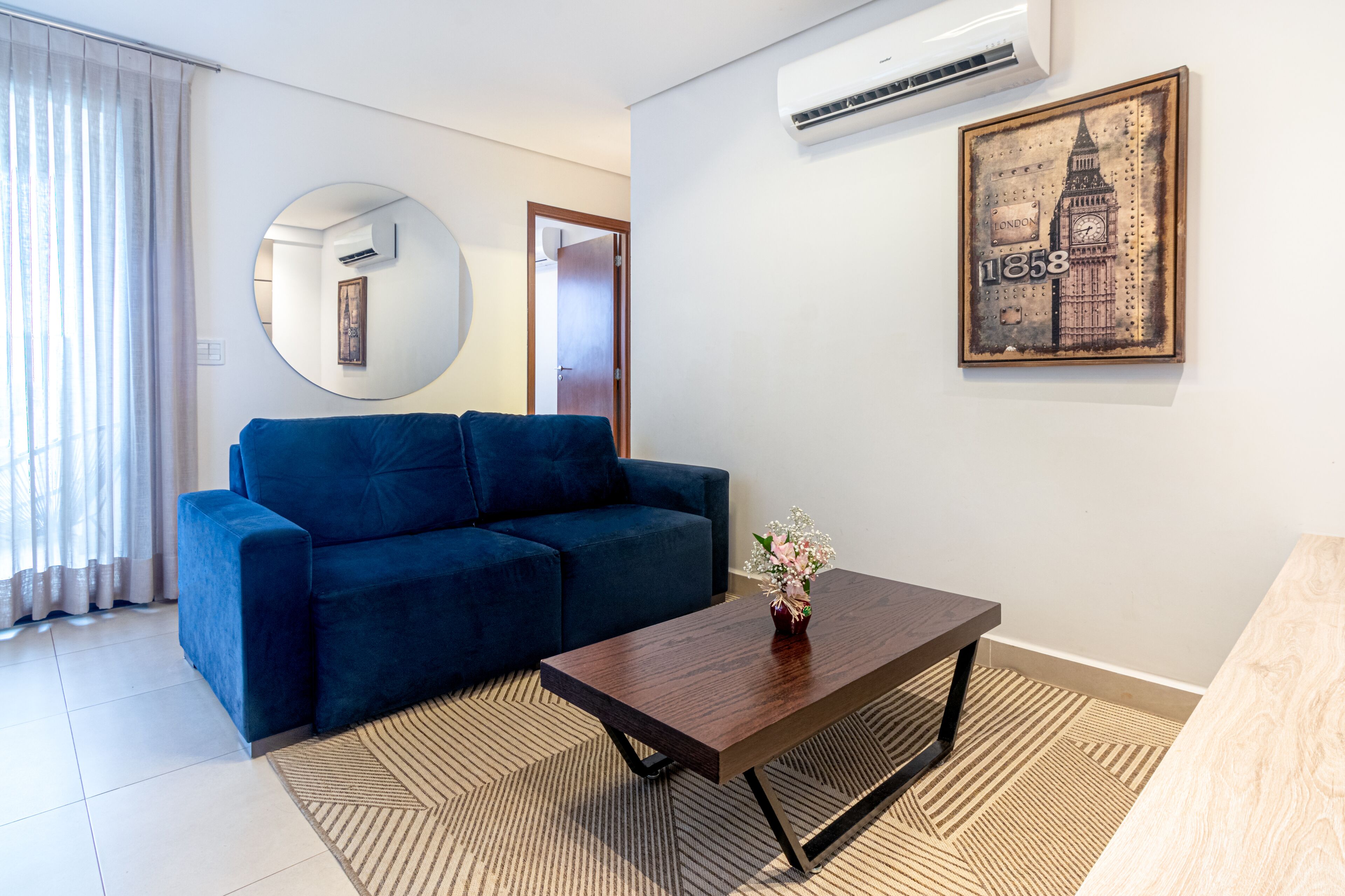 family room | living area | 43-inch smart tv with cable channels, tv