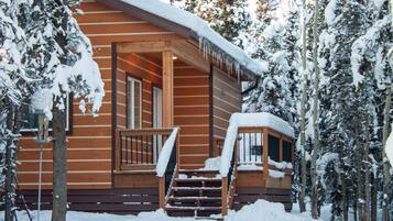 Moose Cabin | 1 bedroom, premium bedding, down comforters, individually decorated