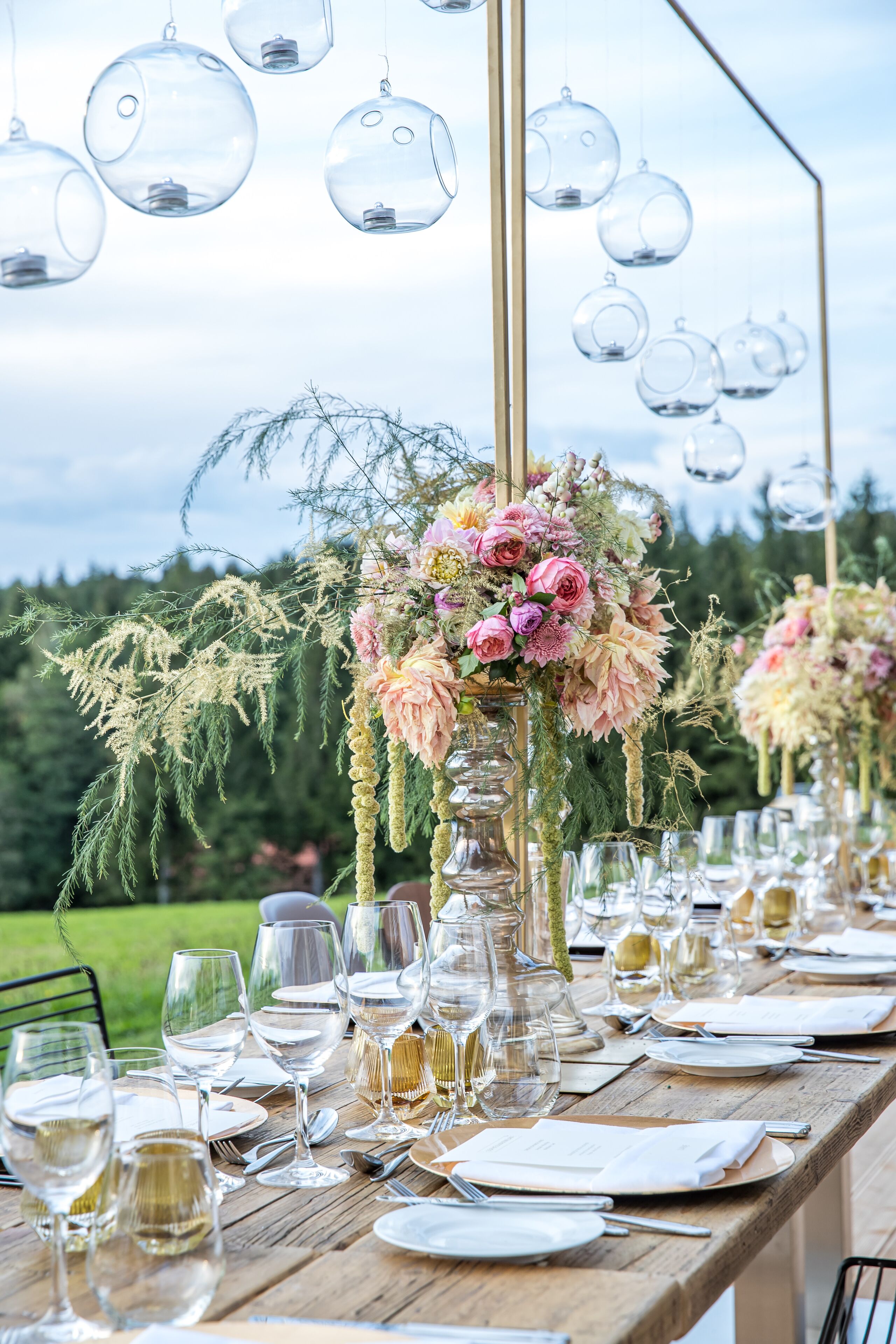 Outdoor wedding area