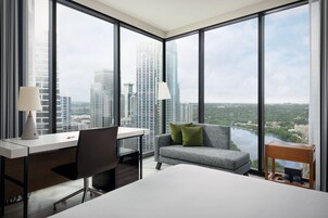 In-room safe, desk, laptop workspace, iron/ironing board