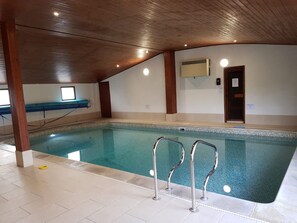 Indoor pool, a heated pool