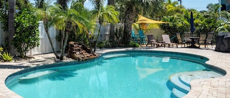 A heated pool