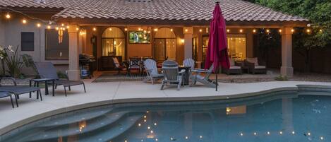Outdoor pool, a heated pool