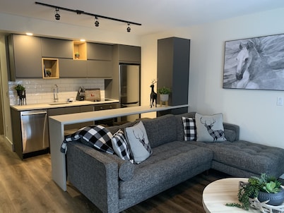 Cozy suite on the Ridge - private hot tub and laundry.