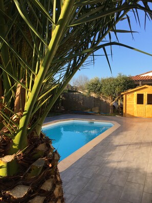Piscine extérieure, piscine chauffée